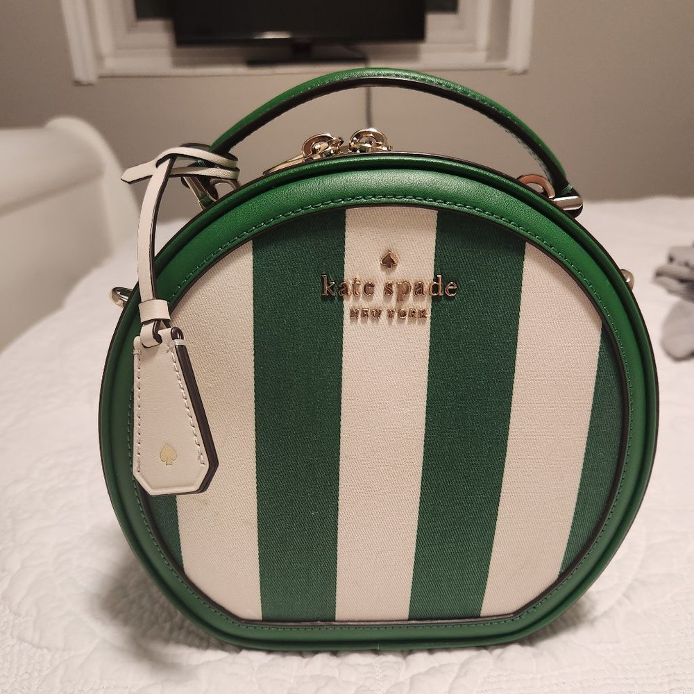 Kate Spade Green Stripe Crossbody